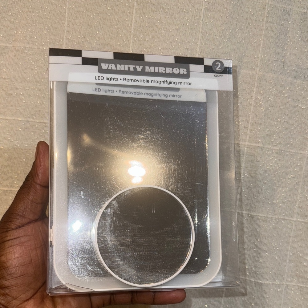 Vanity Mirror with LED Lights - White